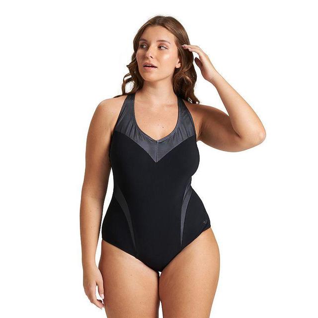 Plus Size Arena Bodylift Isabel Light Crossback B-Cup Shaping One-Piece Swimsuit, Womens Product Image