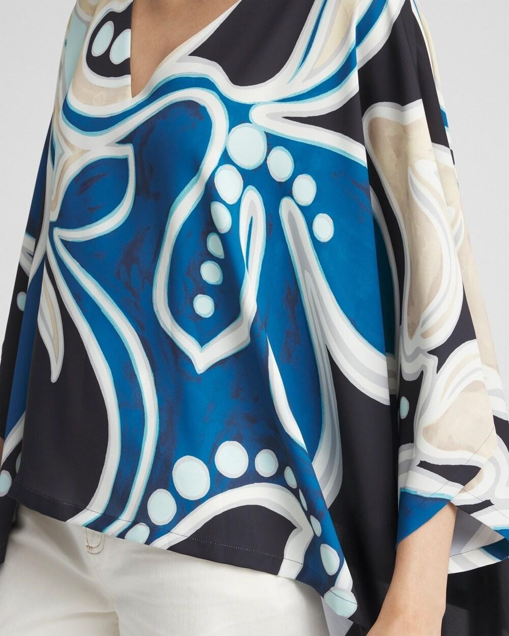 Abstract Floral Poncho Product Image