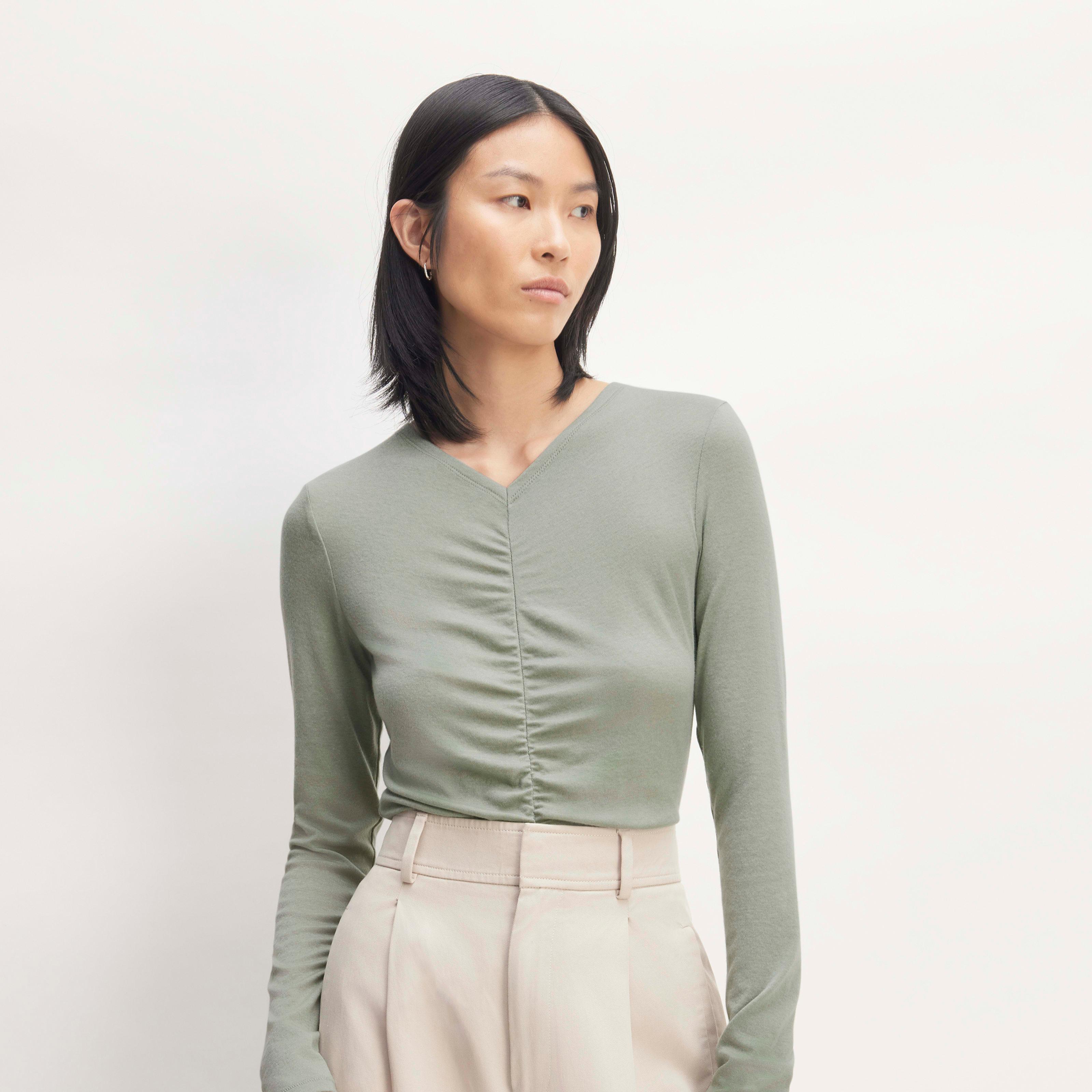 Womens Merino TENCEL Relaxed V-Neck T-Shirt by Everlane Product Image