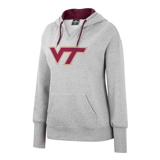 Womens West Virginia Mountaineers Heather Grey Pullover Hoodie Product Image