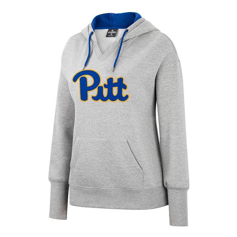 Womens West Virginia Mountaineers Heather Grey Pullover Hoodie Product Image