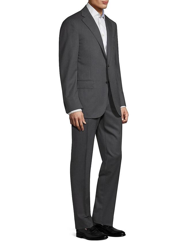 Mens Regular-Fit Solid Woven Wool Suit Product Image