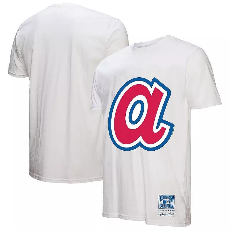 Mens Mitchell & Ness Atlanta Braves Cooperstown Collection Logo T-Shirt Product Image