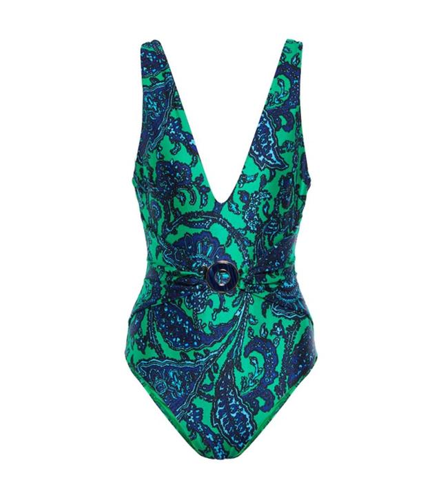 ZIMMERMANN Tiggy Circle Link One-piece Swimsuit In Blue Product Image