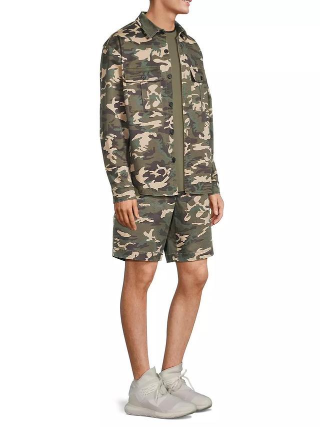 Camouflage Cotton Shirt Jacket Product Image