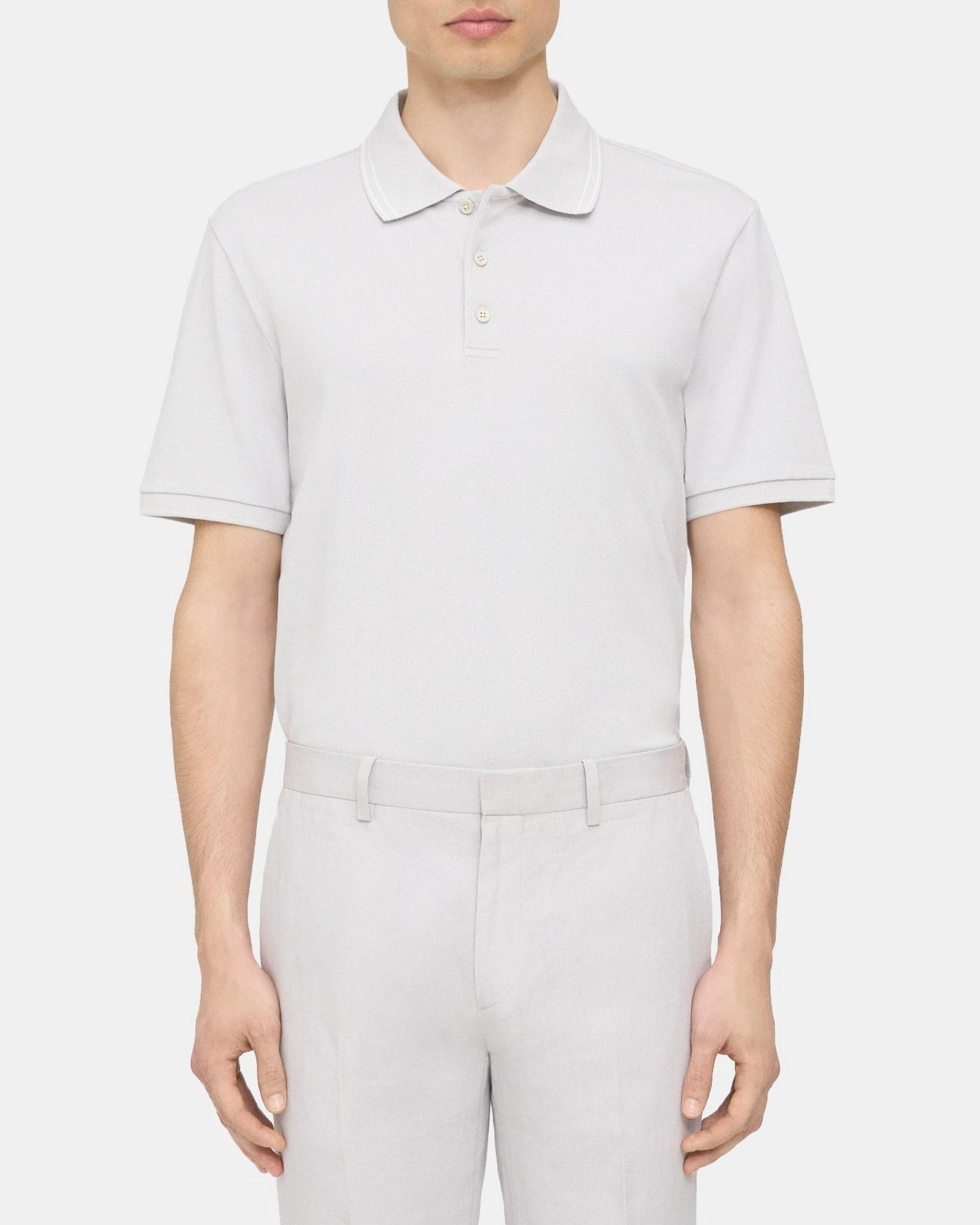 Precise Polo Shirt in Striped Cotton Piqué Product Image