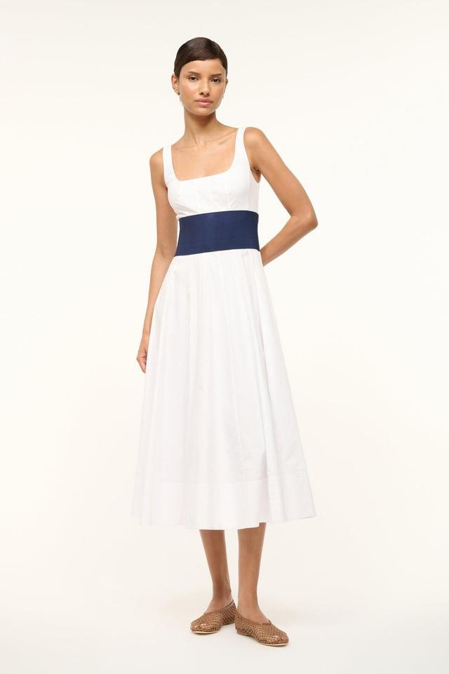 RIG DRESS | WHITE NAVY Product Image