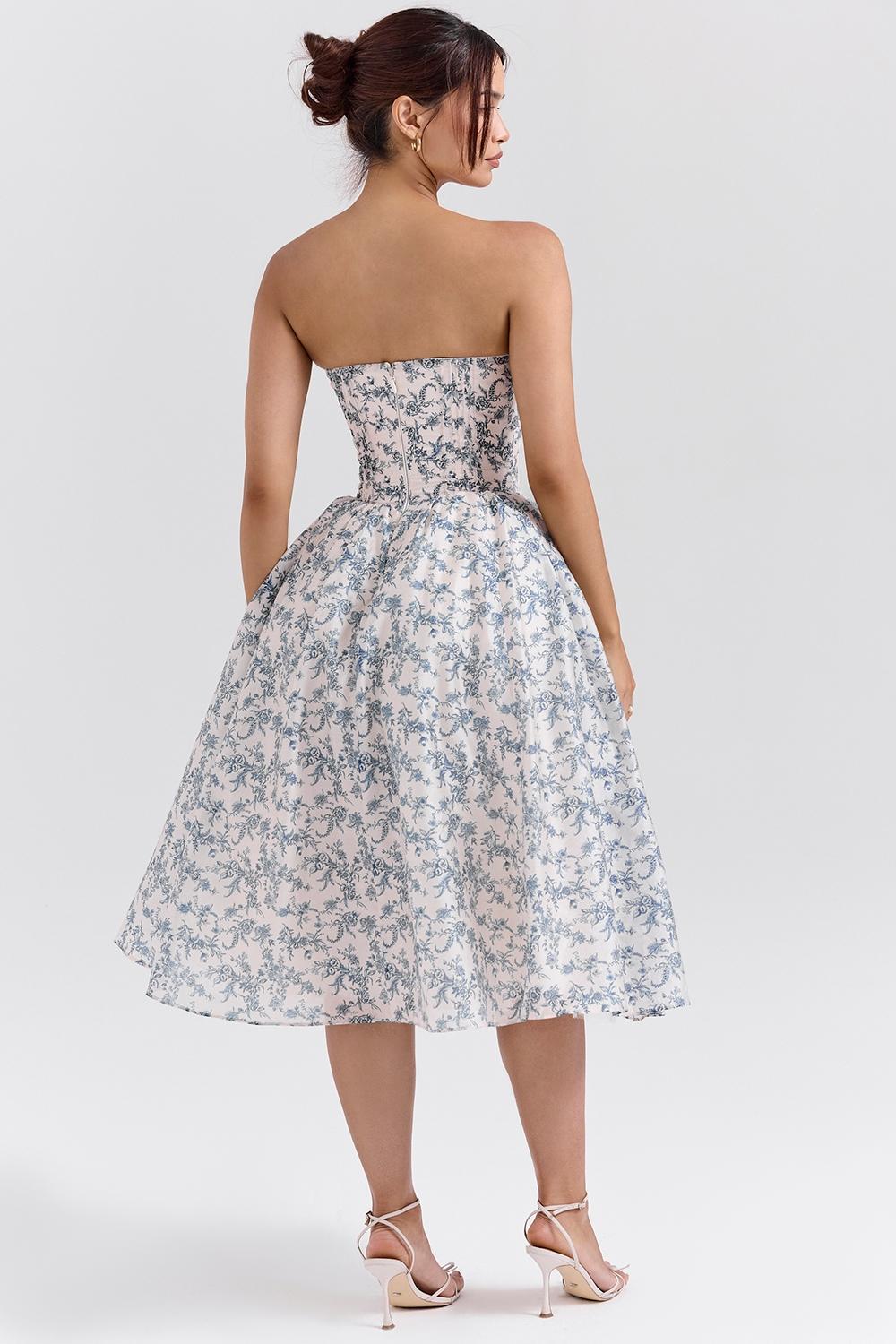 Bennett English Porcelain Print Strapless Sundress Product Image