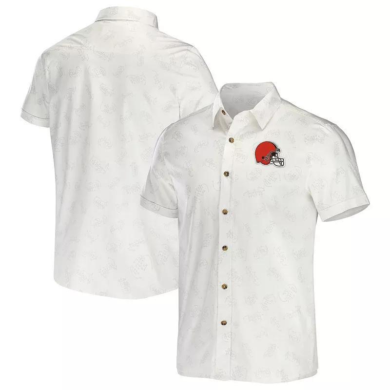 Mens NFL x Darius Rucker Collection by Fanatics White Tampa Bay Buccaneers Woven Button-Up T-Shirt Product Image