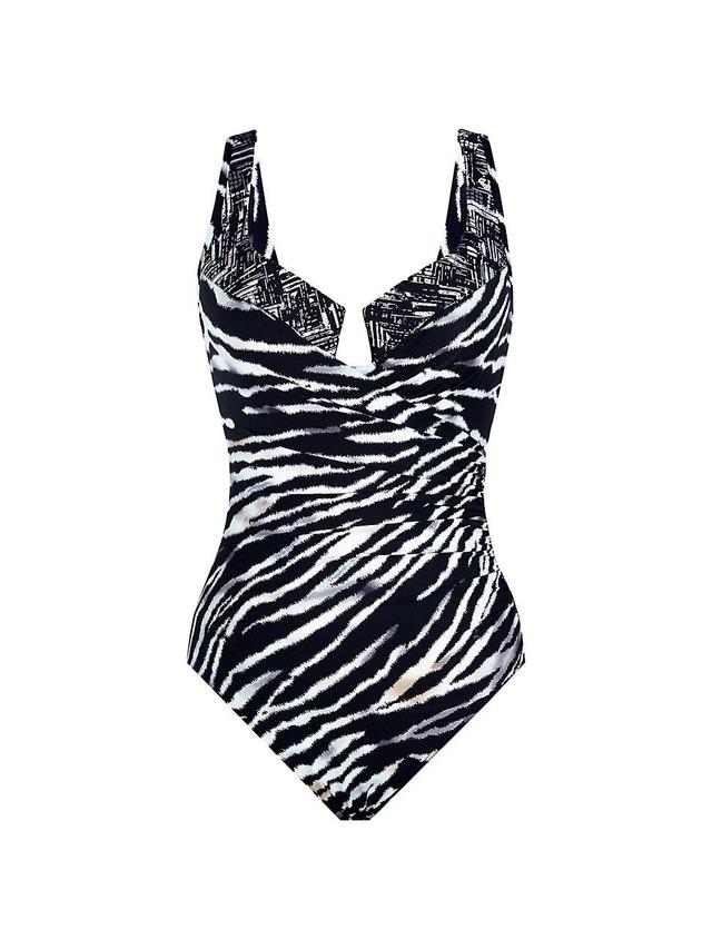 Womens Tigre Sombre One-Piece Swimsuit Product Image