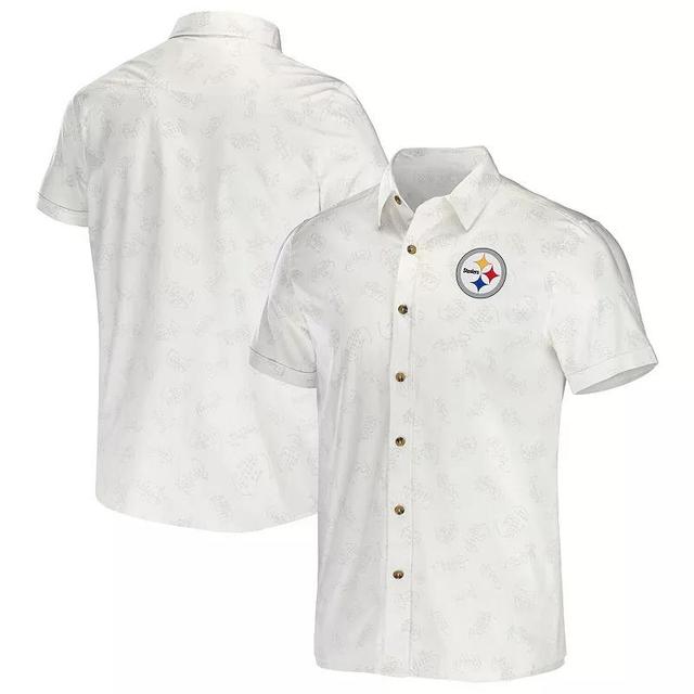 Mens NFL x Darius Rucker Collection by Fanatics Pittsburgh Steelers Woven Button-Up T-Shirt Product Image