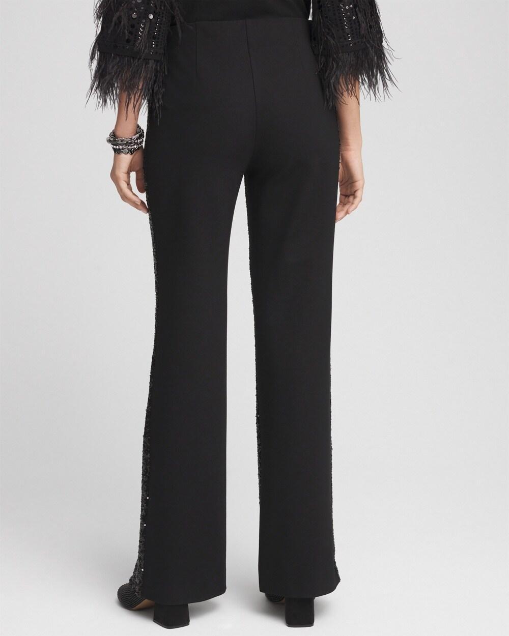 Women's Petite Juliet Sequin Relaxed Straight Leg Pants Product Image