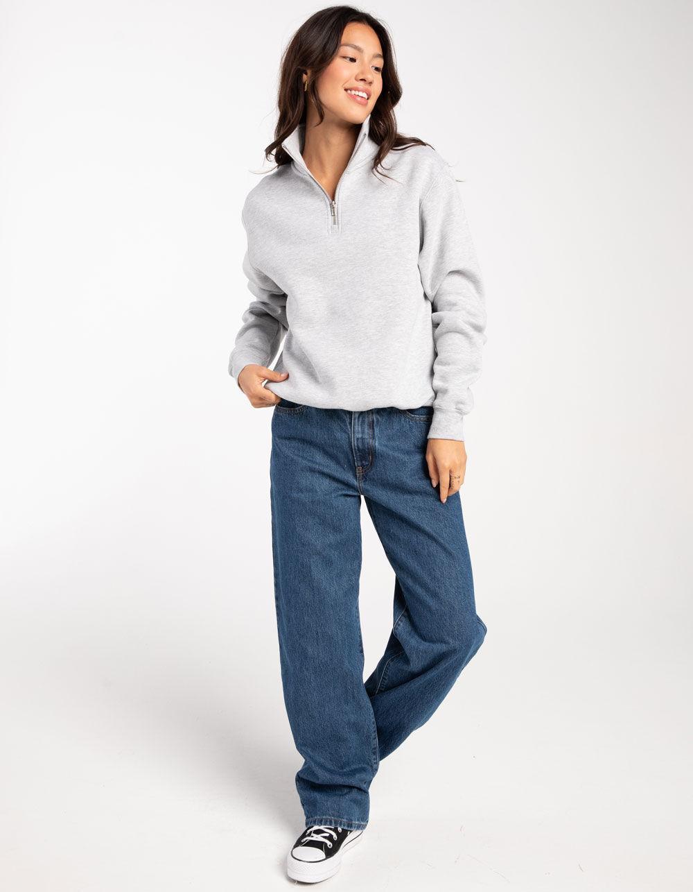 TILLYS Quarter Zip Womens Sweatshirt Product Image