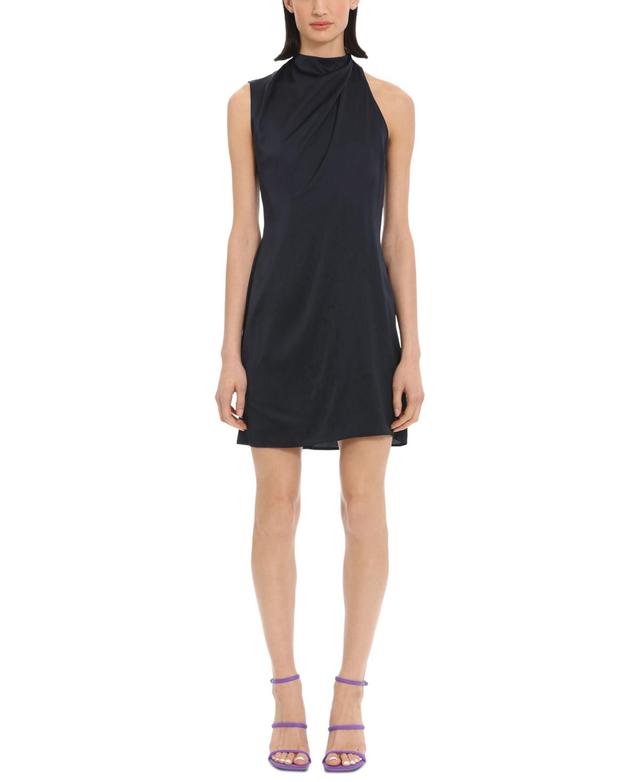 Donna Morgan Womens Draped Mock Neck Mini Dress Product Image