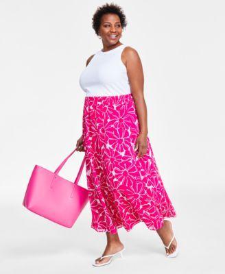 Plus Size Chiffon Maxi Skirt, Created for Macy's Product Image