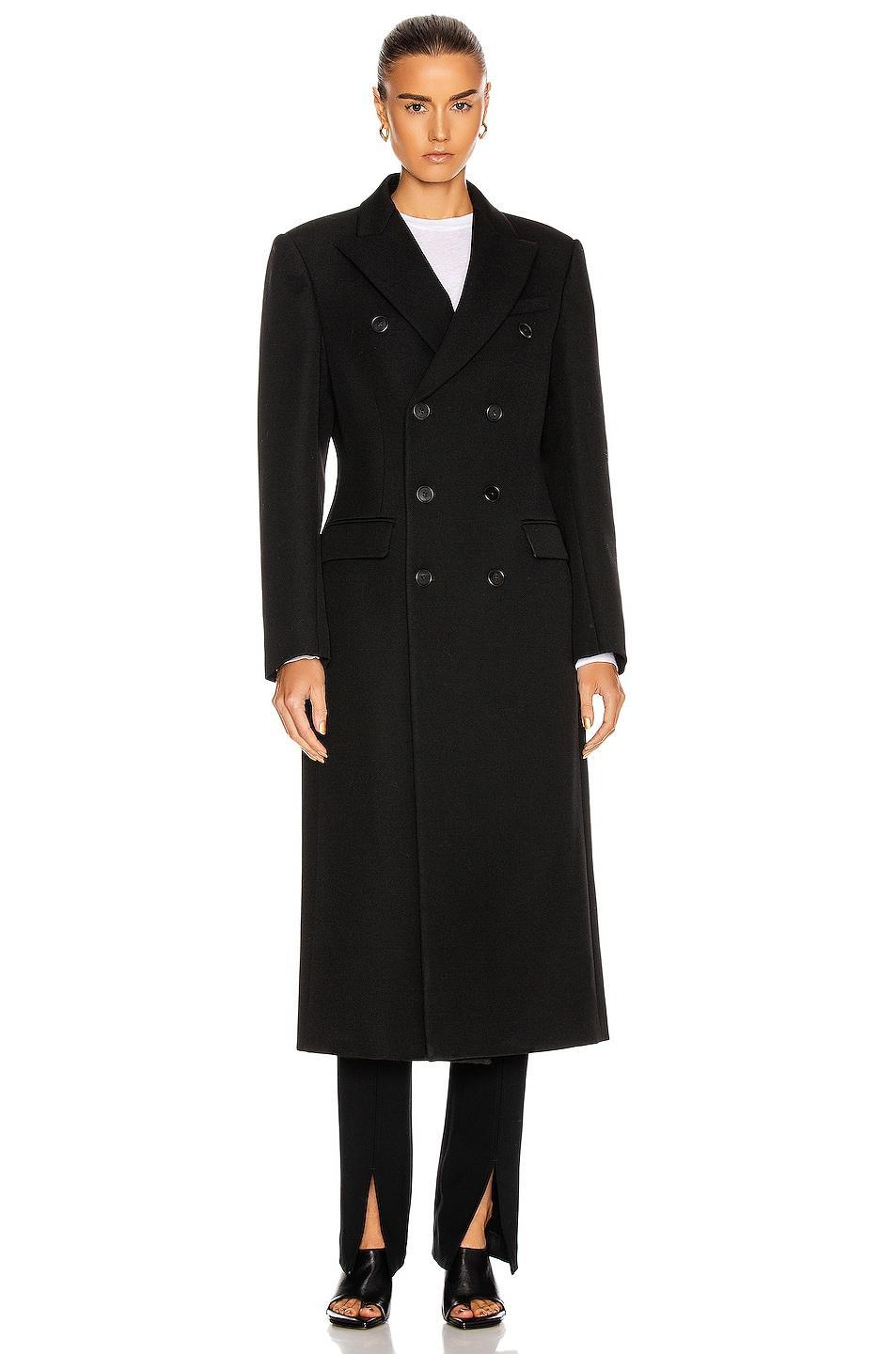 WARDROBE.NYC Double Breasted Coat Black. (also in L, M, XXS). Product Image