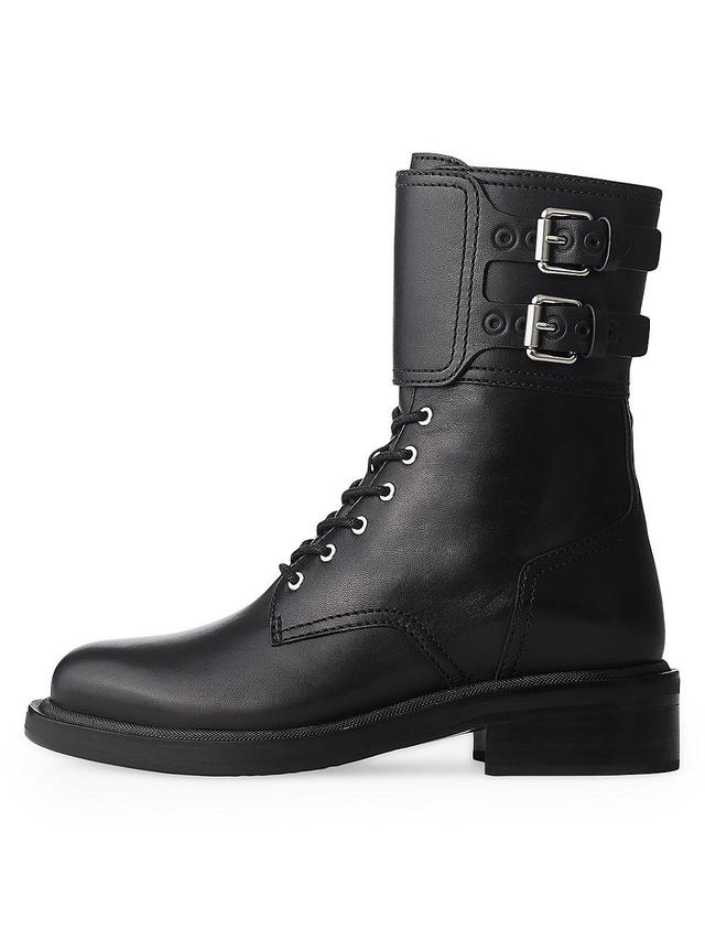 Womens Leather Moto Boots Product Image