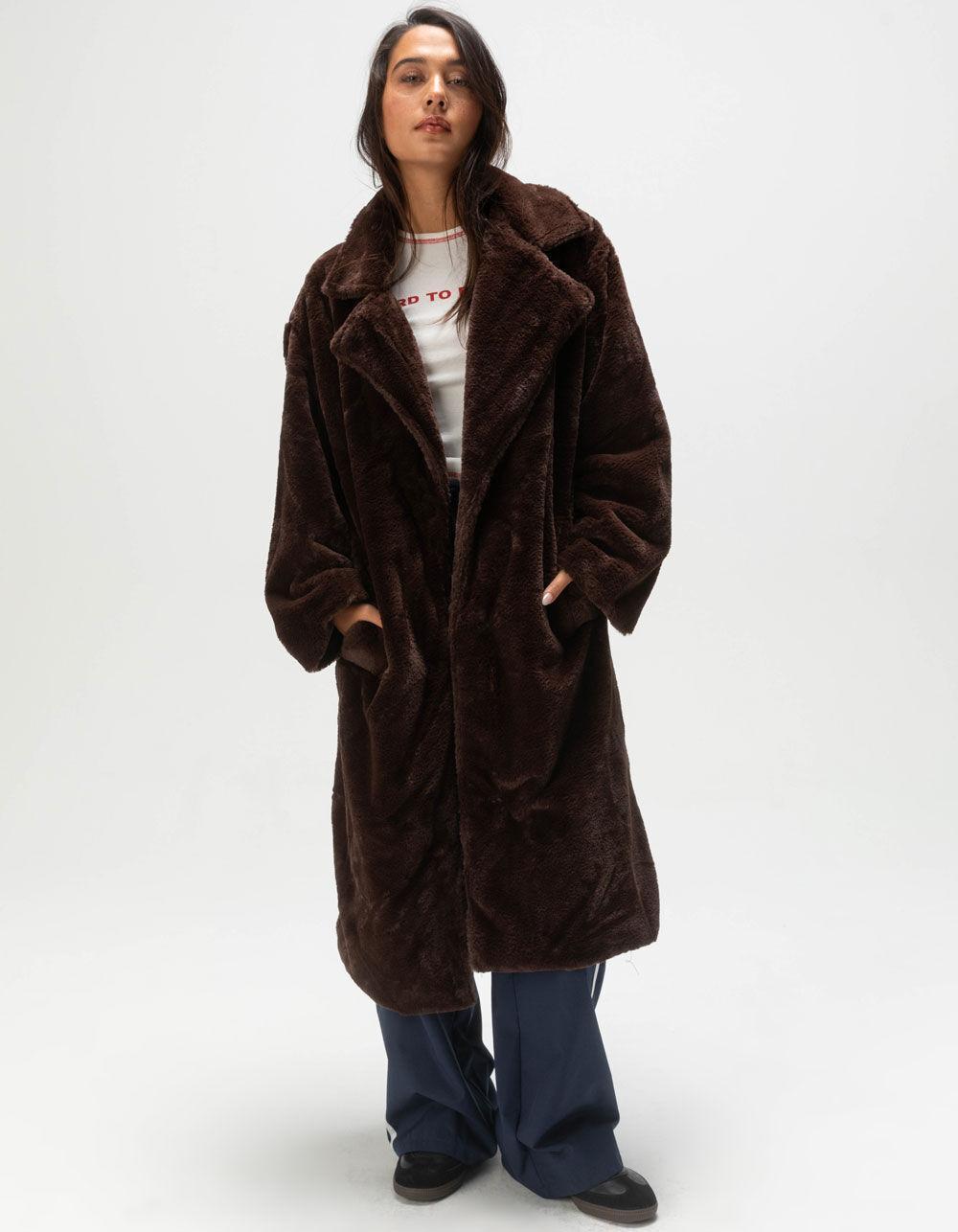 JOLIE AND JOY Womens Fur Long Coat product image