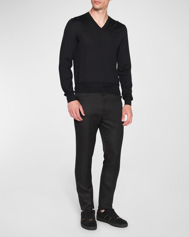 Mens Cashmere V-Neck Sweater Product Image