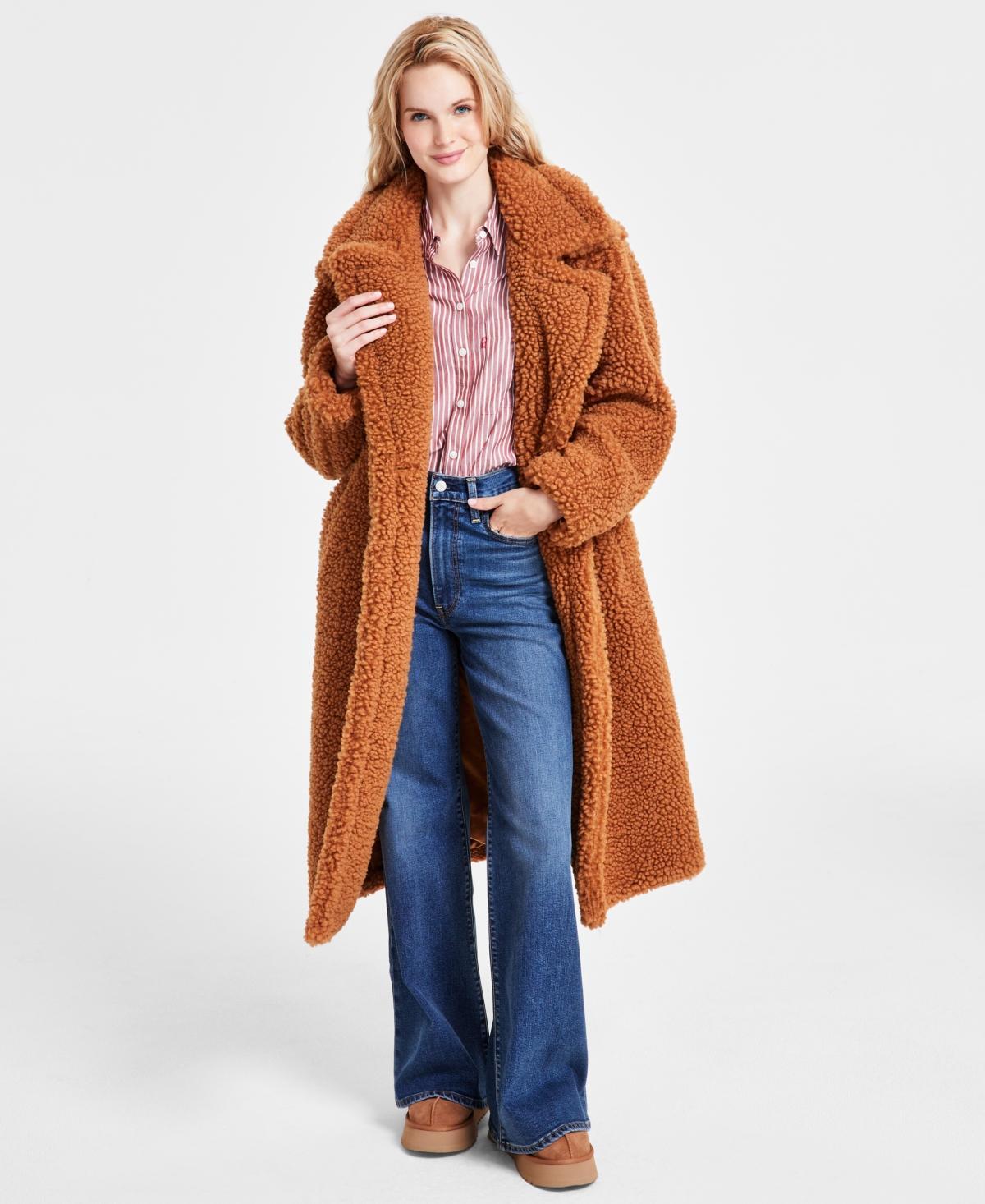 UGG Gertrude Long Teddy Double Breasted Notch Lapel Coat Product Image