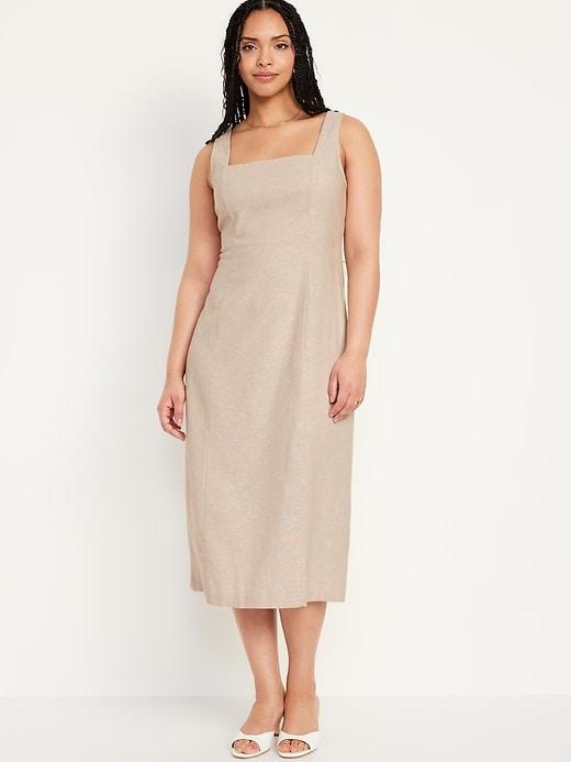 Sleeveless Square-Neck Midi Dress Product Image