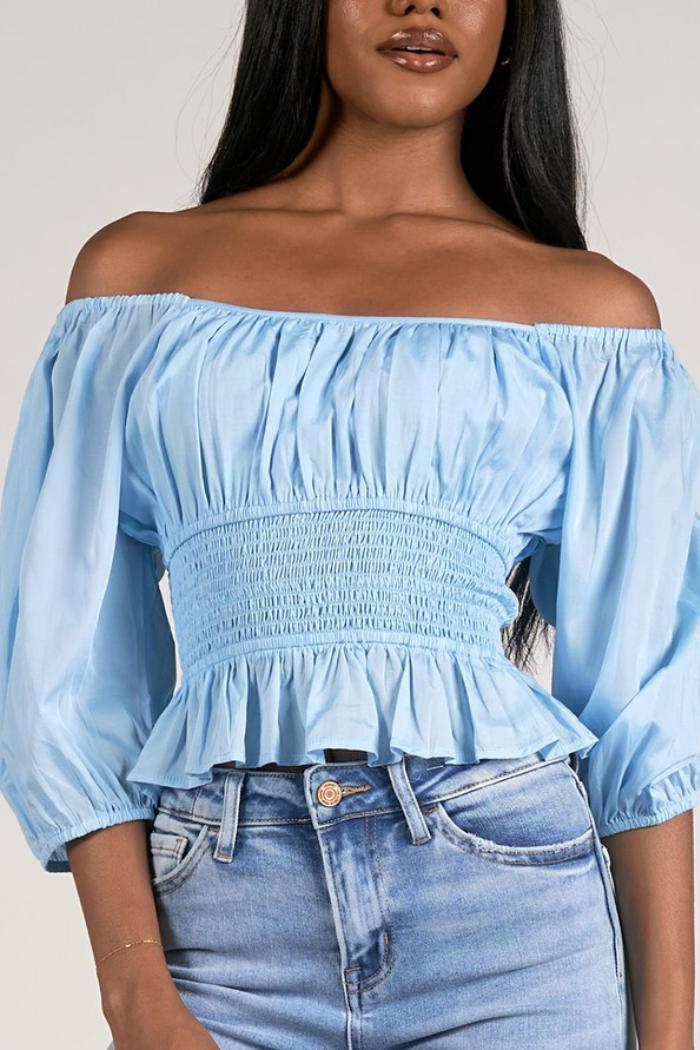 Off Shoulder Smock Top Product Image