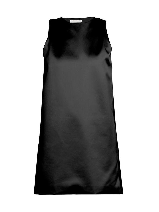 Womens Duchess Satin A-Line Minidress Product Image