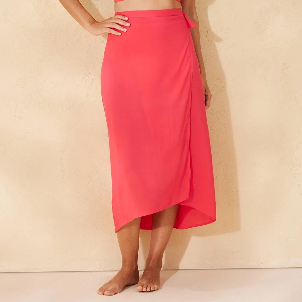 Womens Cover Up Midi Sarong - Shade & Shore Red M Product Image