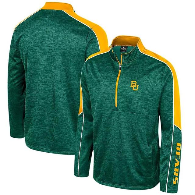 Mens Colosseum Green Baylor Bears Marled Half-Zip Jacket Product Image