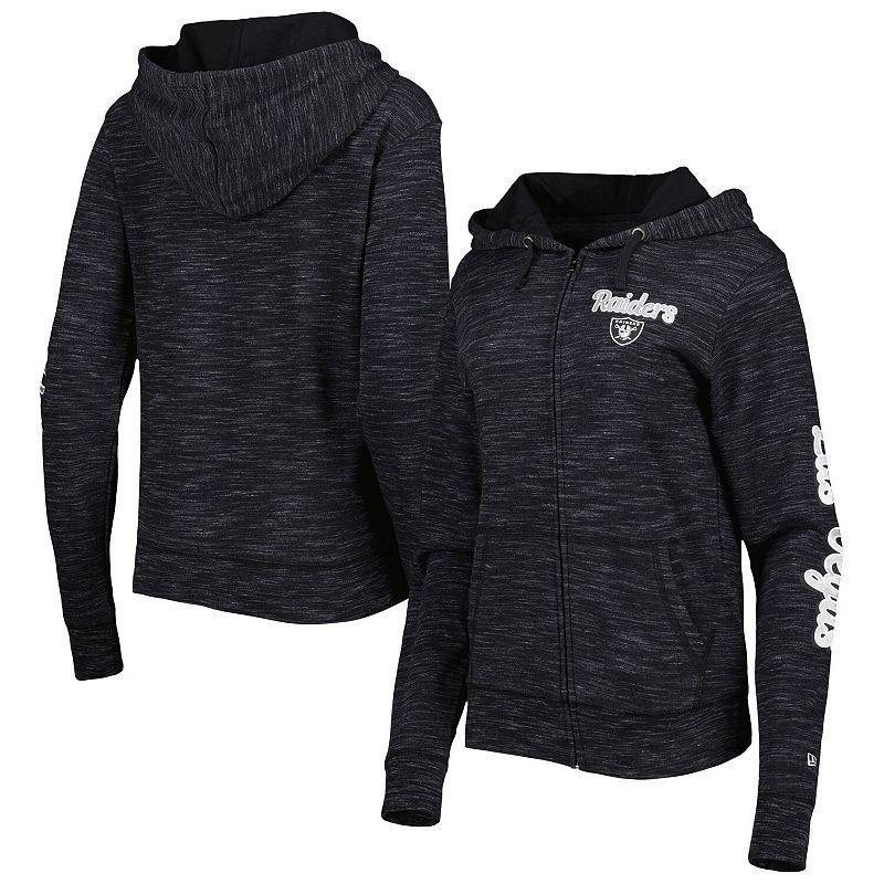 Womens New Era Black Las Vegas Raiders Reverse Full-Zip Hoodie Product Image