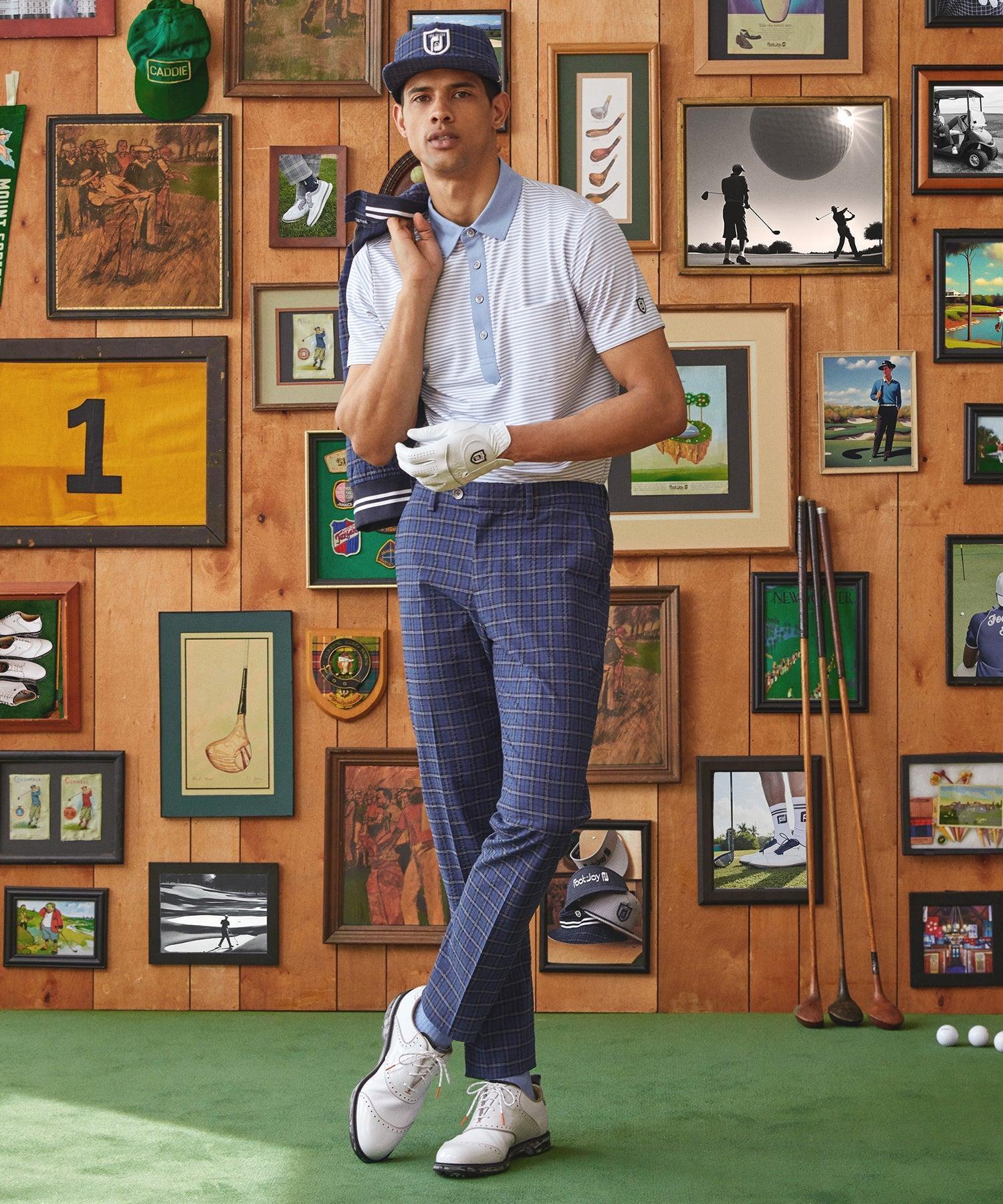 Todd Snyder x FootJoy Seersucker Drawstring Sutton Pant Navy Check Product Image