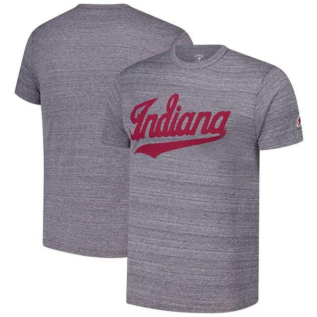 Mens League Collegiate Wear Heather Gray Indiana Hoosiers Victory Falls Tri-Blend T-Shirt Product Image