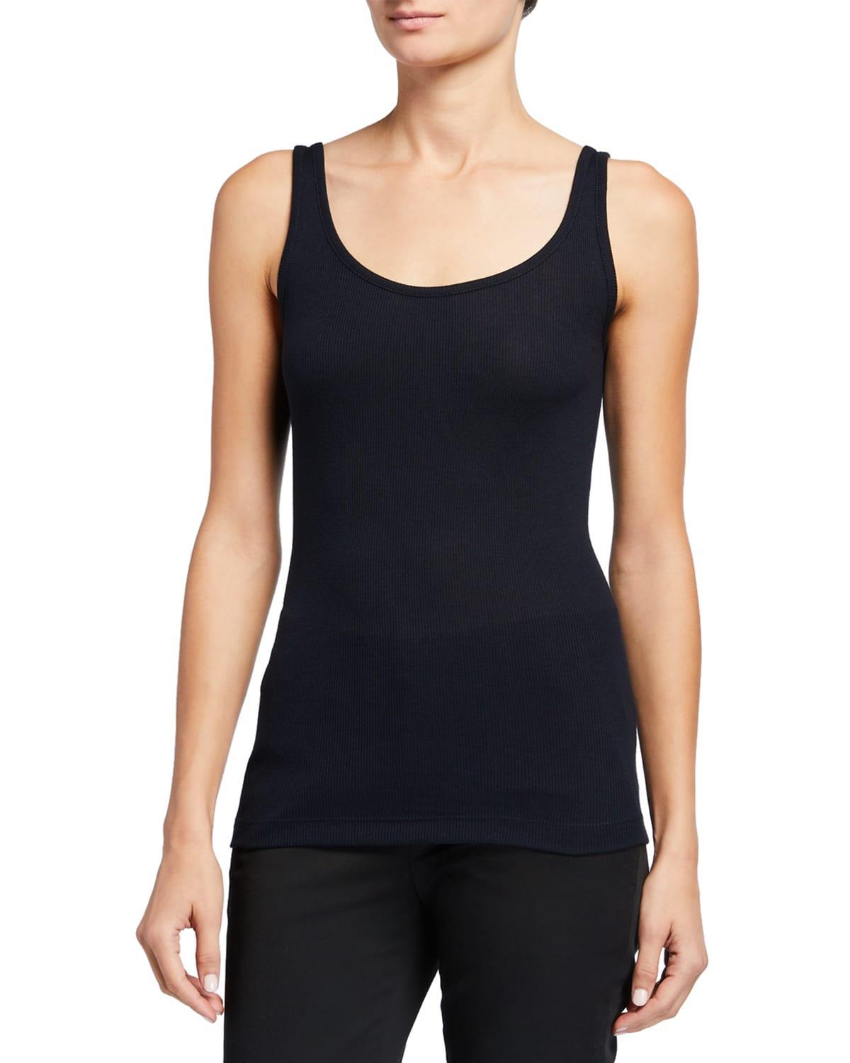 Scoop-neck Tank Top In Black product image