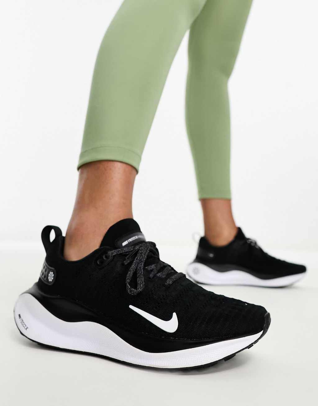 Nike Running Infinity Run 4 sneakers in black and white Product Image