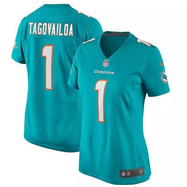 Nike Womens Tua Tagovailoa Miami Dolphins Game Jersey - Aqua Product Image