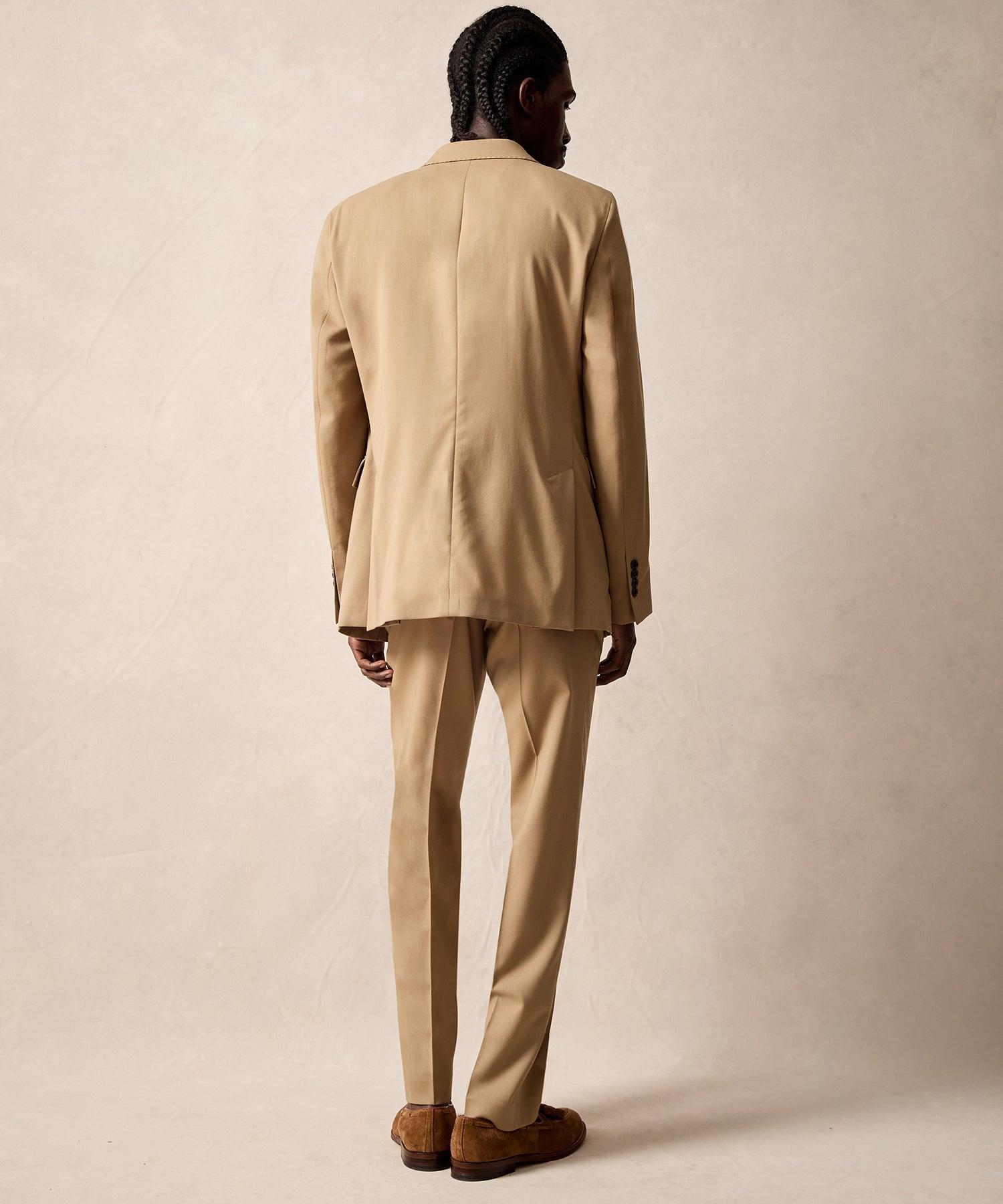 Italian Gabardine Sutton Jacket in Khaki Product Image