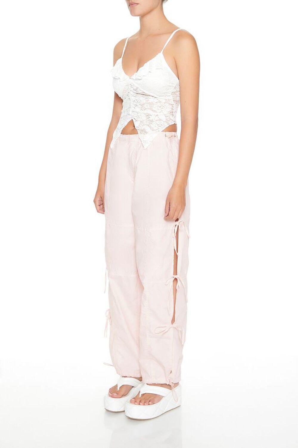 Bow Cutout Parachute Joggers | Forever 21 Product Image