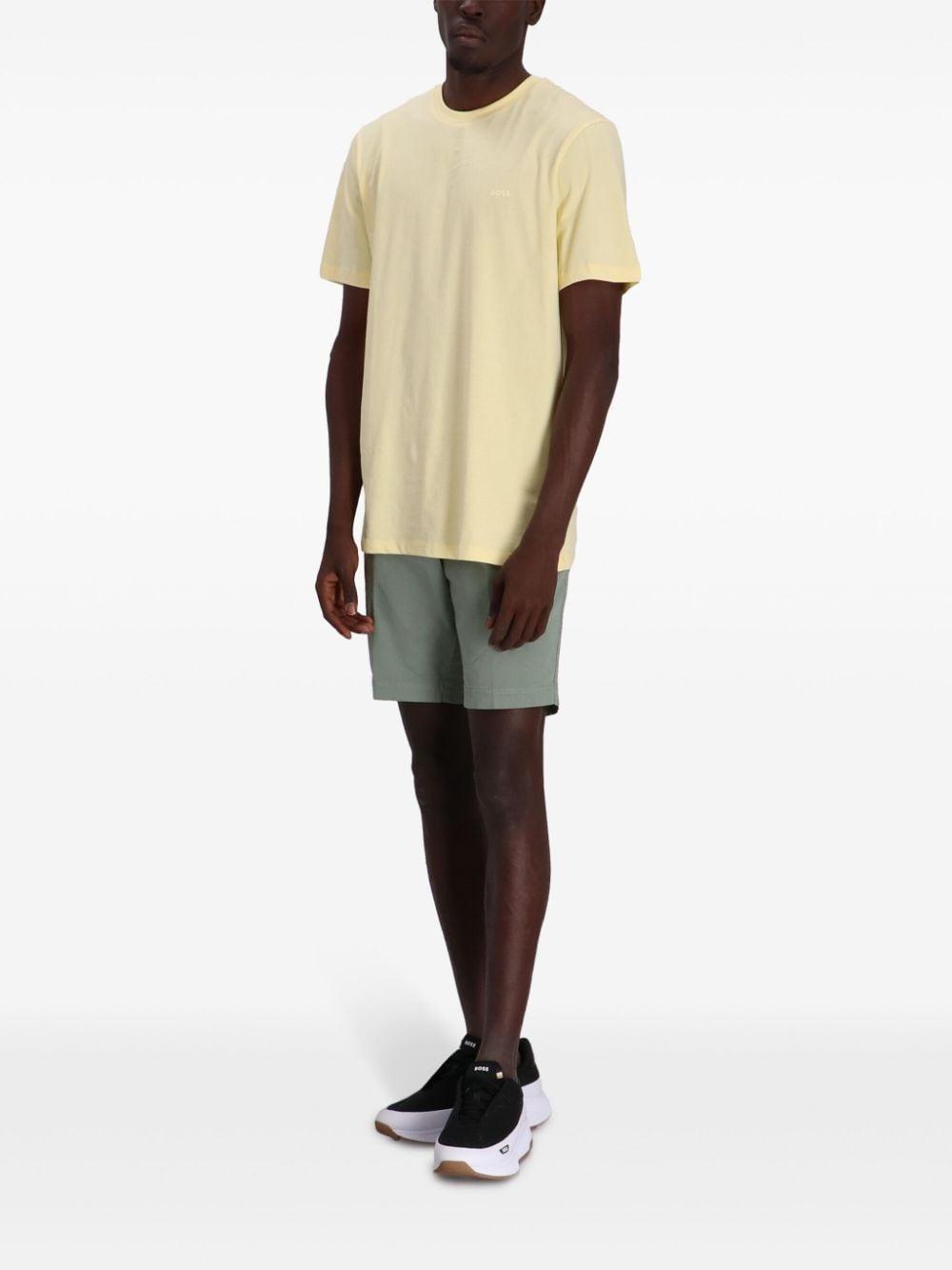 Mid-rise Cotton Chino Shorts In Green Product Image