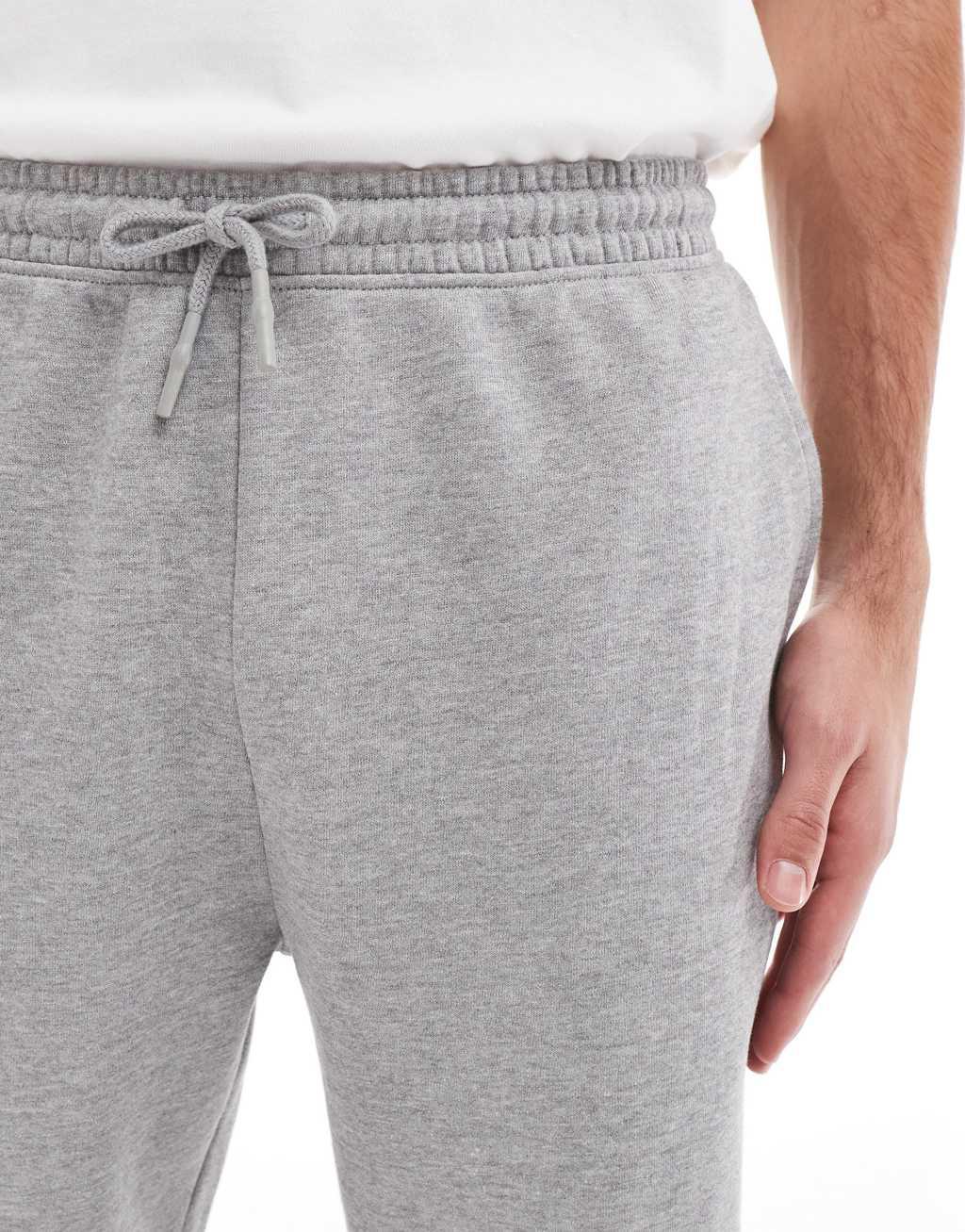 ASOS DESIGN essential tapered sweatpants in heather gray Product Image