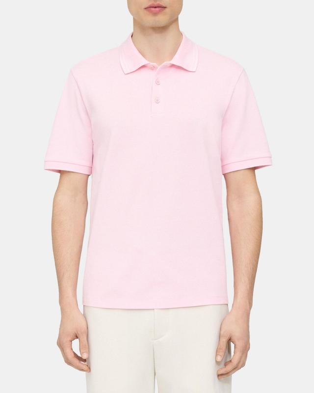 Relaxed Polo Shirt in Striped Cotton Piqué Product Image