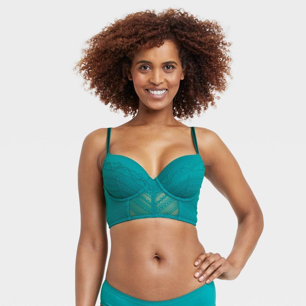 Womens Lightly Lined Demi Longline Bra - Auden Blue 36B Product Image