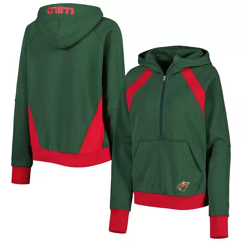 Womens Starter Minnesota Wild Wishbone Half-Zip Hoodie Product Image