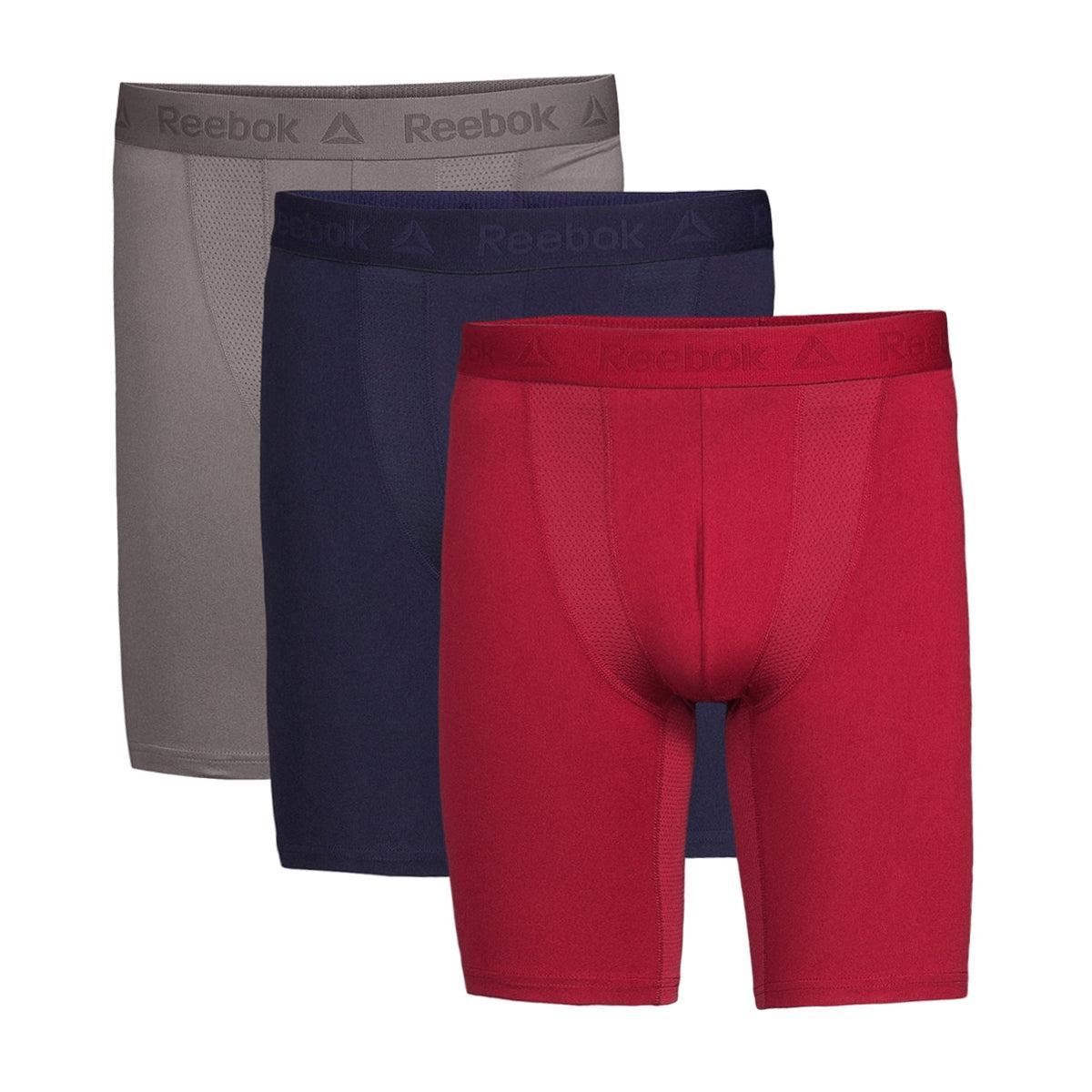 Reebok Men's 3 Pack Tech Comfort Long Leg Boxer Briefs Product Image