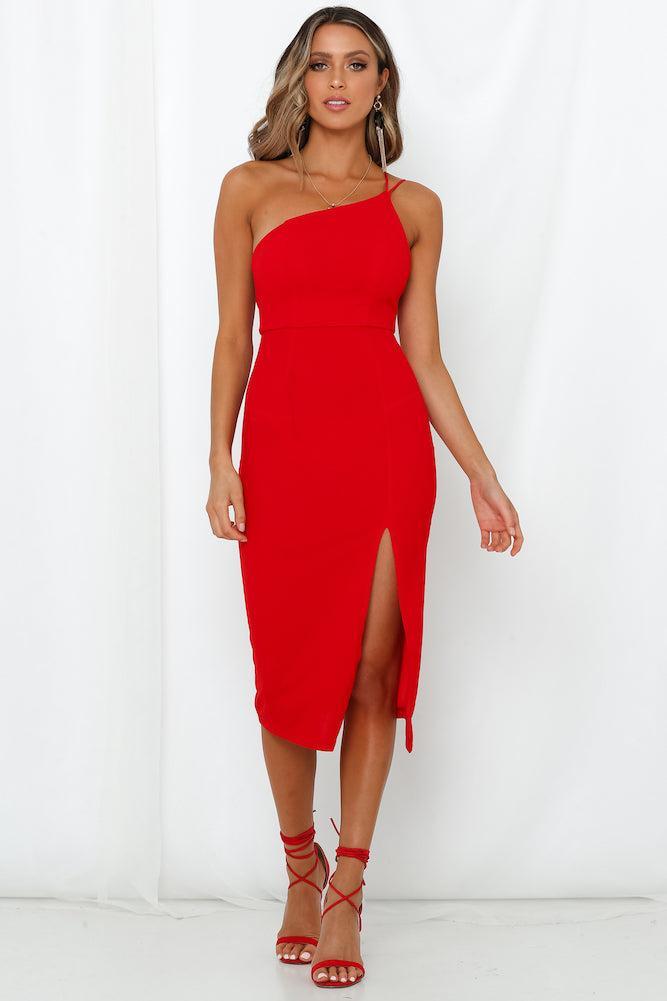 HELLO MOLLY Taking It Back Dress Red Product Image