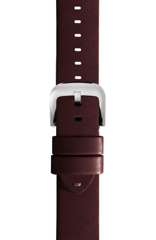 Shinola Grizzly Classic Interchangeable Leather Watchband, 20mm Product Image