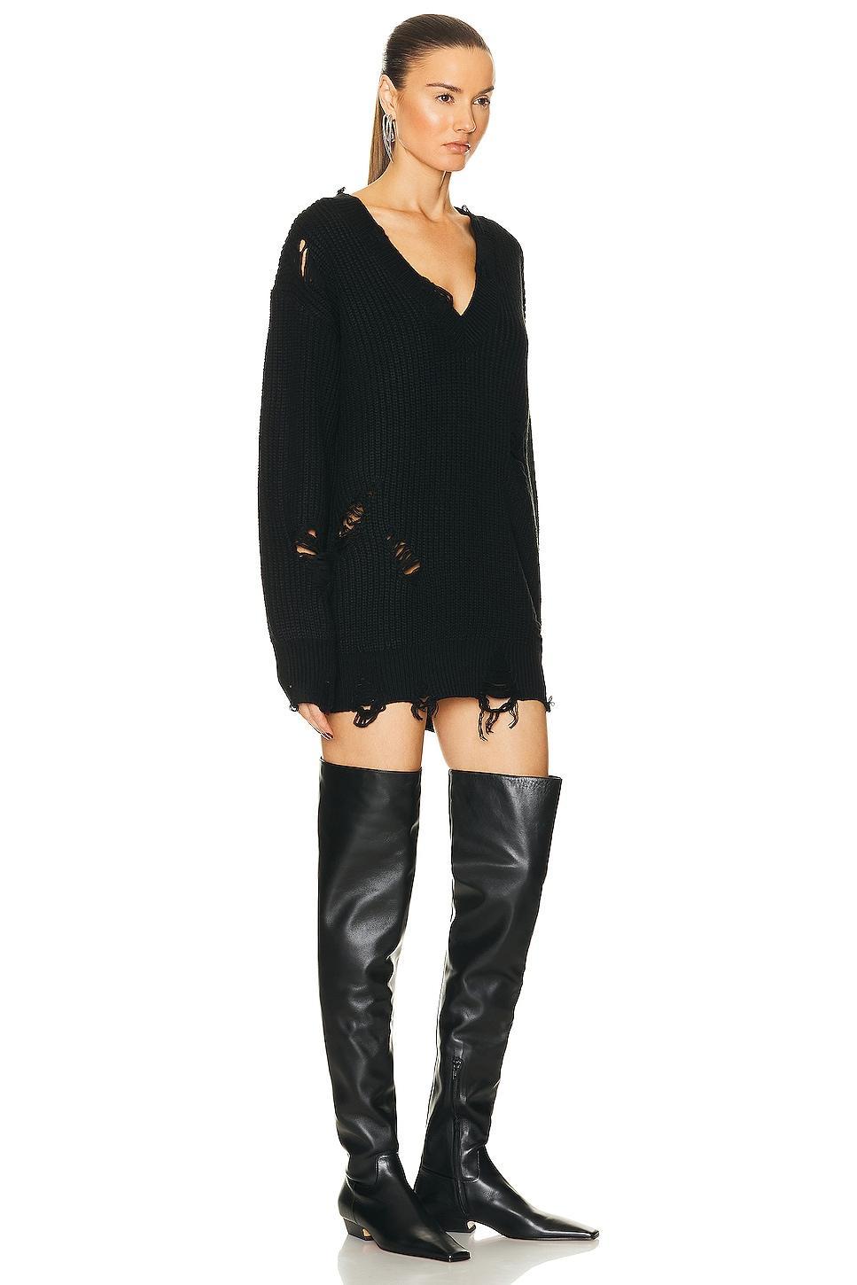 SER.O.YA Rumi Sweater Dress in Black - Black. Size XS (also in ). Product Image