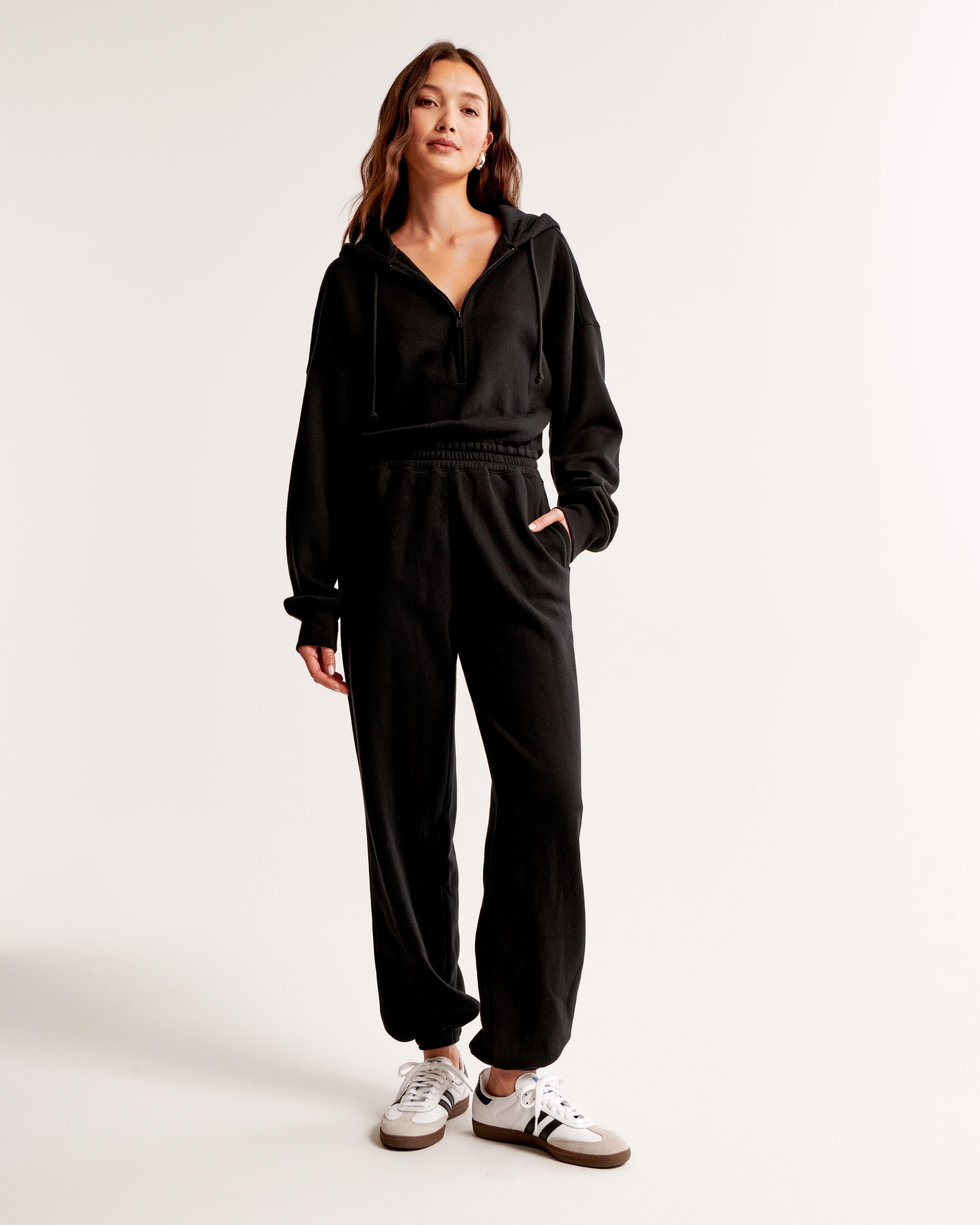 Long-Sleeve Hooded Fleece Jumpsuit Product Image