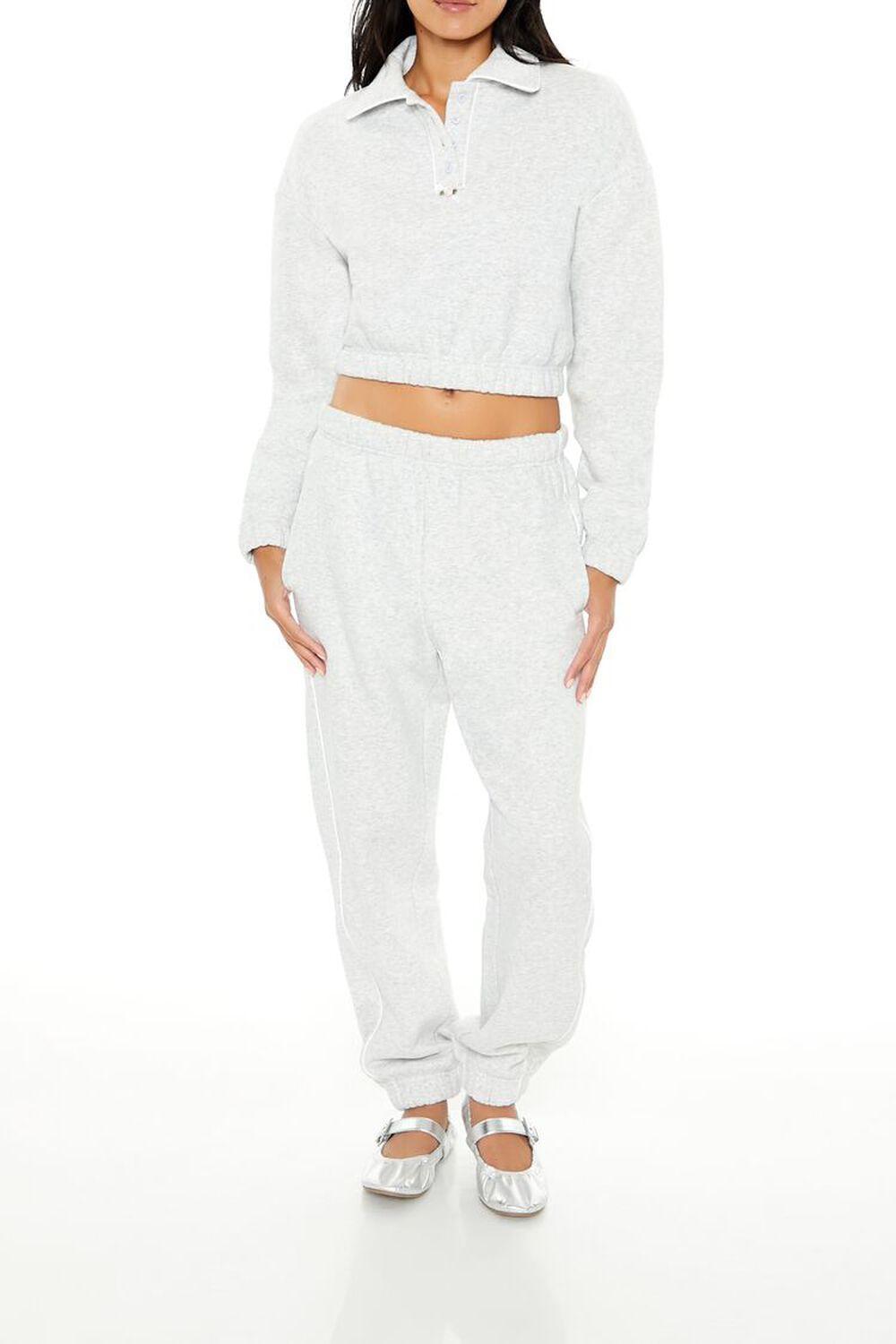 Cropped Fleece Rosette Pullover | Forever 21 Product Image