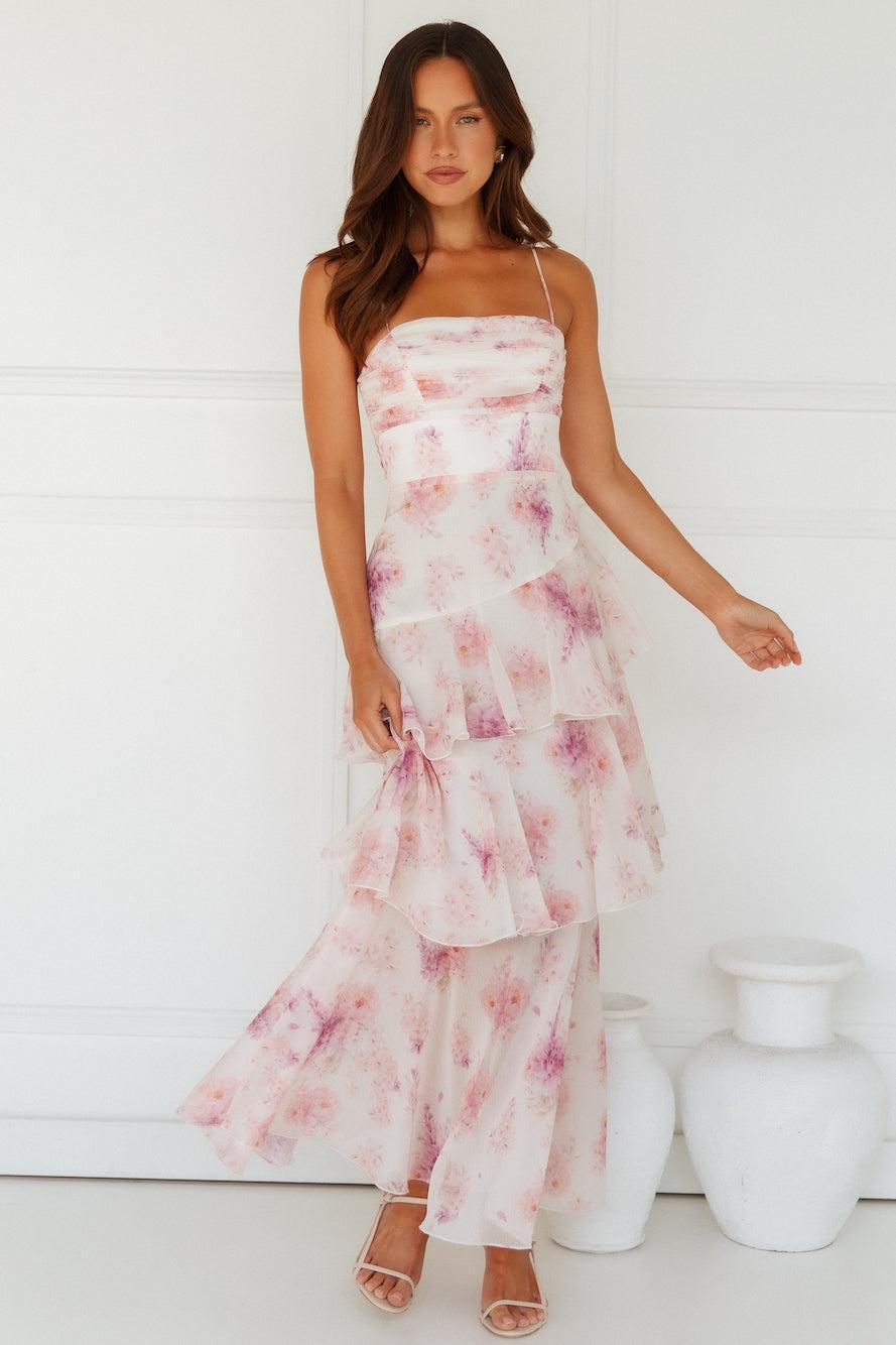 A Night Of Style Maxi Dress Pink Product Image