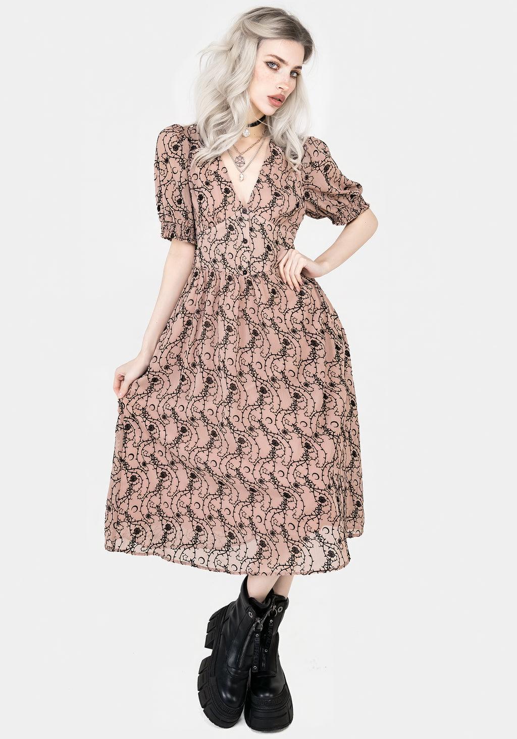 Rosethorn Corset Midi Dress Product Image